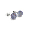 Indigo | Argent sterling .925 | Boucles d'Oreilles Tiges Verre Luciole
